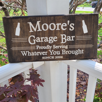 Personalized Garage Bar