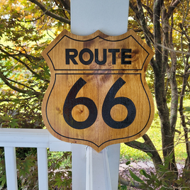 Route 66 Wood Sign