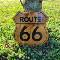 Route 66 Wood Sign