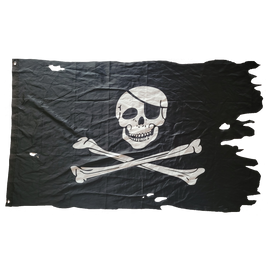 Jolly Roger 3X5 Distressed Flag Banner