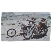 1969 Easy Rider Movie Peter Fonda & Dennis Hopper Harley Davidson 3X5 Flag Banner