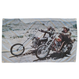 1969 Easy Rider Movie Peter Fonda & Dennis Hopper Harley Davidson 3X5 Flag Banner