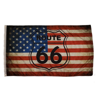 American Flag Route 66 3X5 Flag Banner